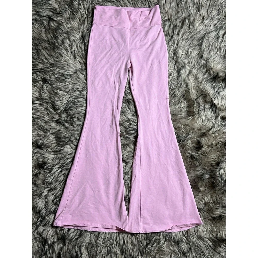 Edikted Light Pink Flare Leggings Yoga Pants Sz M